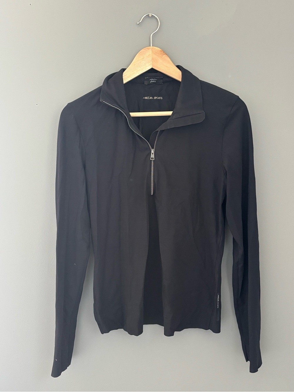 Marc Cain Sport Black Half-Zip Active Jacket | size